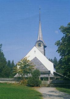 Ansichtskarte «Kirche Würzbrunnen»; Hanna Sutter, Foto Stalder, 3535 Schüpbach; Ausgabejahr unbekannt; ungelaufen