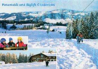 Ansichtskarte «Pistestübli und Skilift Chuderhüsi»; Foto + Verlag: Hans Kern, 3537 Eggiwil; Ausgabejahr unbekannt; ungelaufen