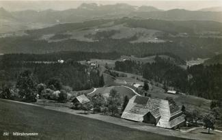 Ansichtskarte «Würzbrunnen»; Verlag: Karl Essig & Cie., Basel; abgestempelt «FÜSILIER KP III/38»; nicht datiert