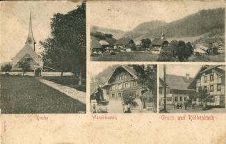 Postkarte Weltpostverein «Gruss aus Röthenbach»; ungelaufen; Ausgabejahr unbekannt